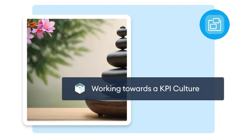framed zen image with words working towards a KPI Culture overlayed